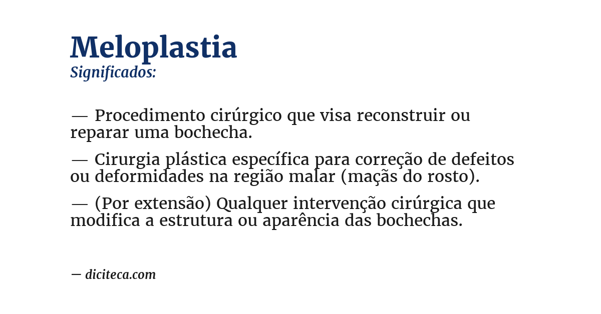 Significado de meloplastia