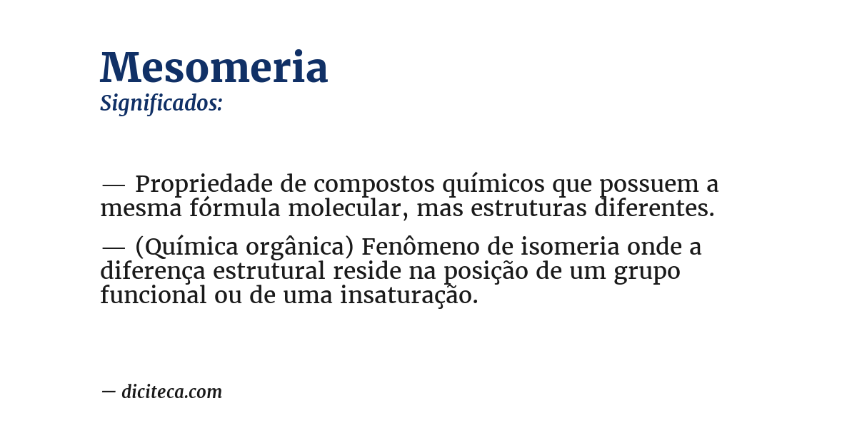 Significado de mesomeria