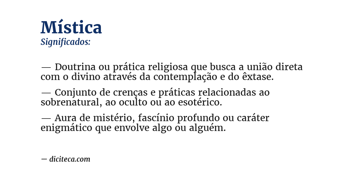 Significado de mística