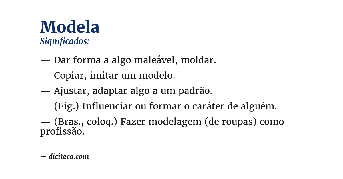Significado de modela