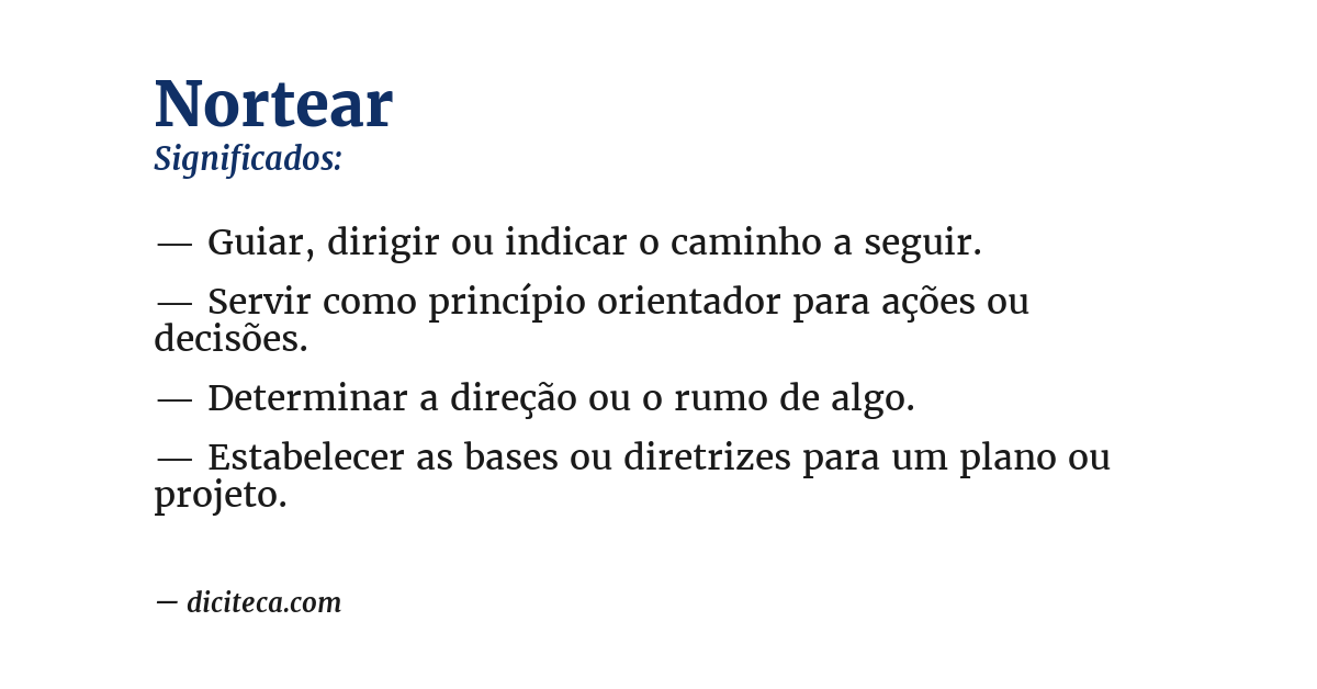 Significado de nortear