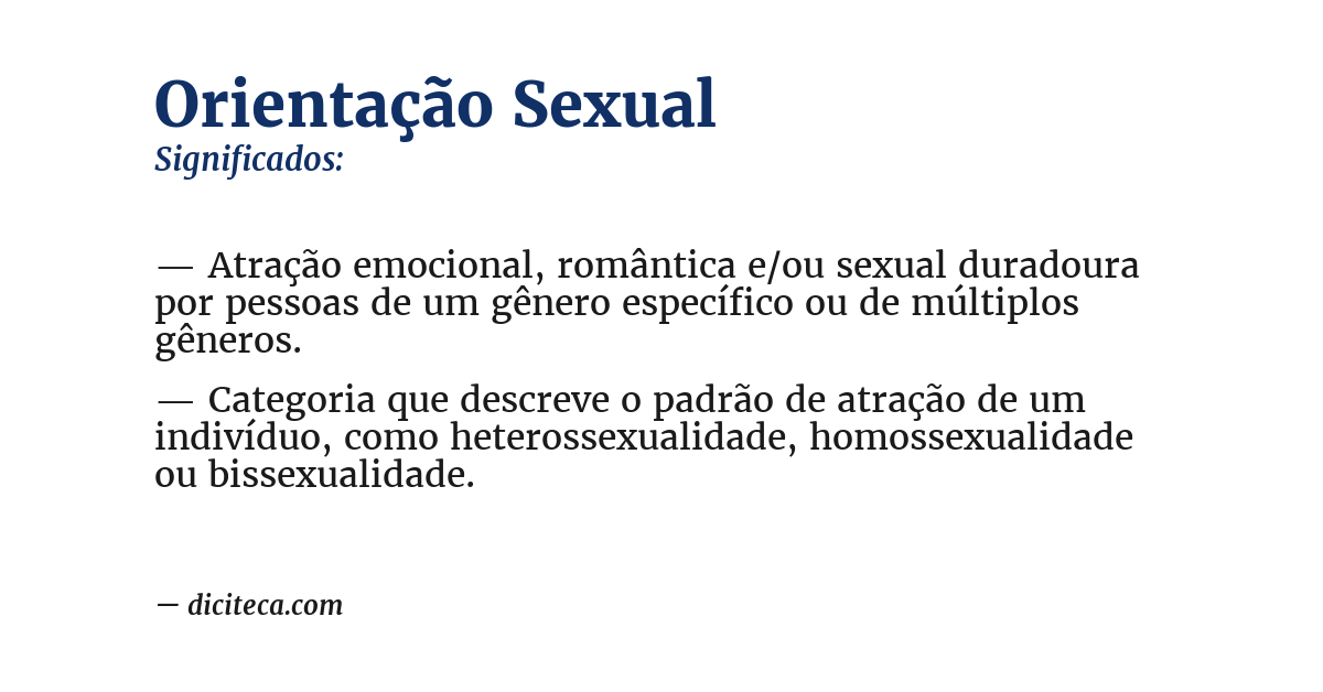 Significado de orientação sexual