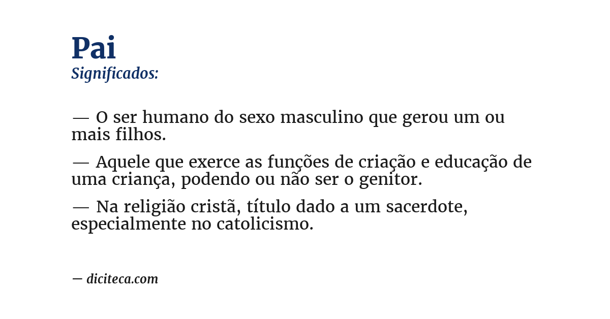 Significado de pai
