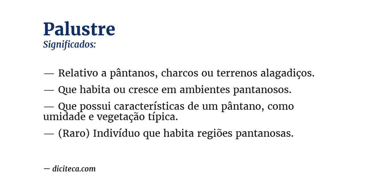 Significado de palustre