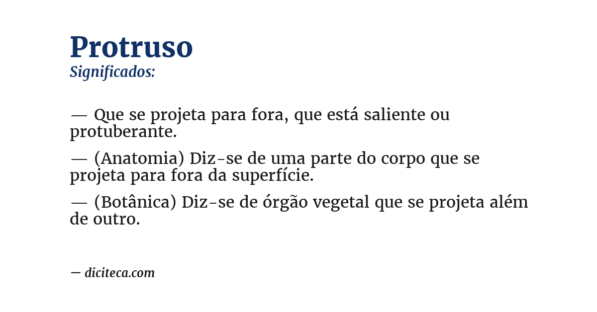 Significado de protruso