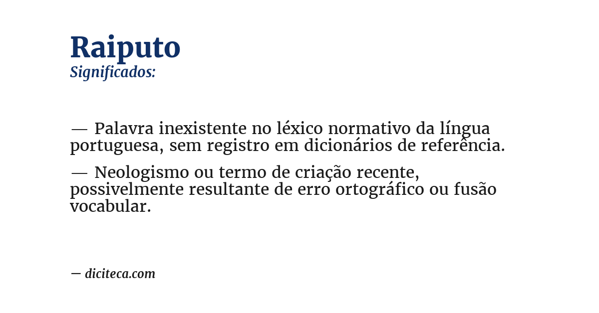 Significado de raiputo