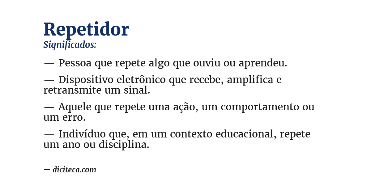 Significado de repetidor