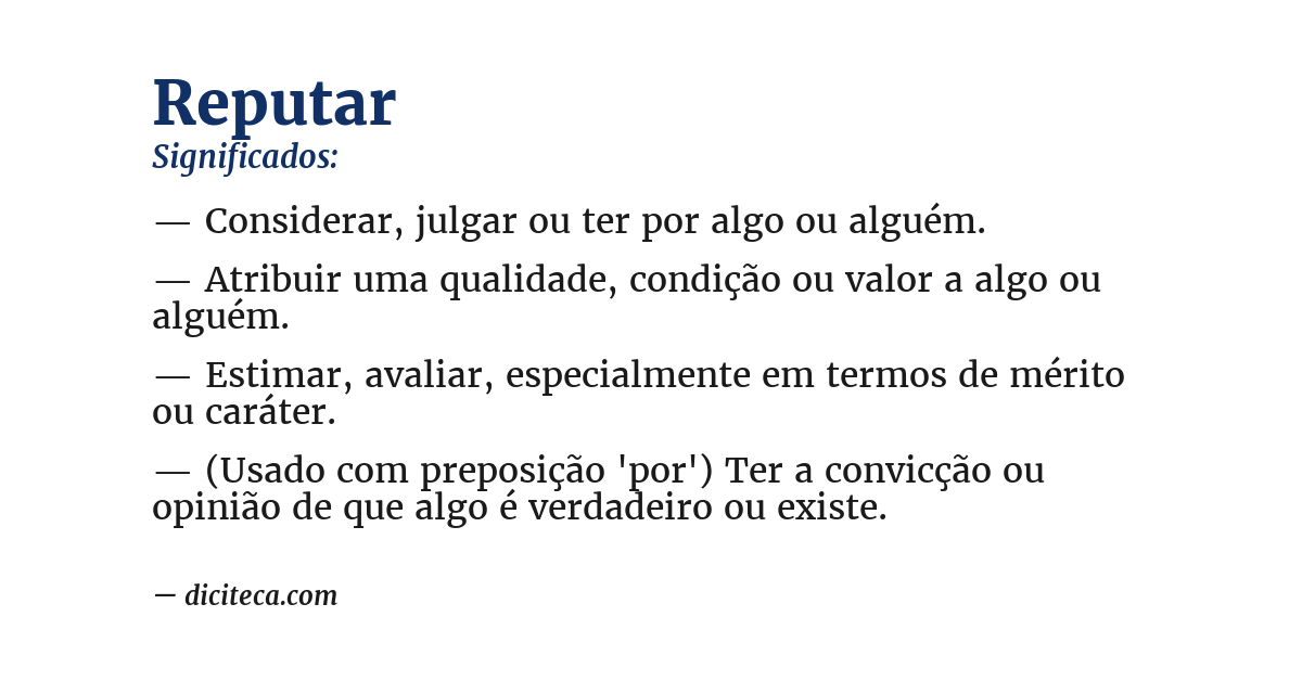 Significado de reputar