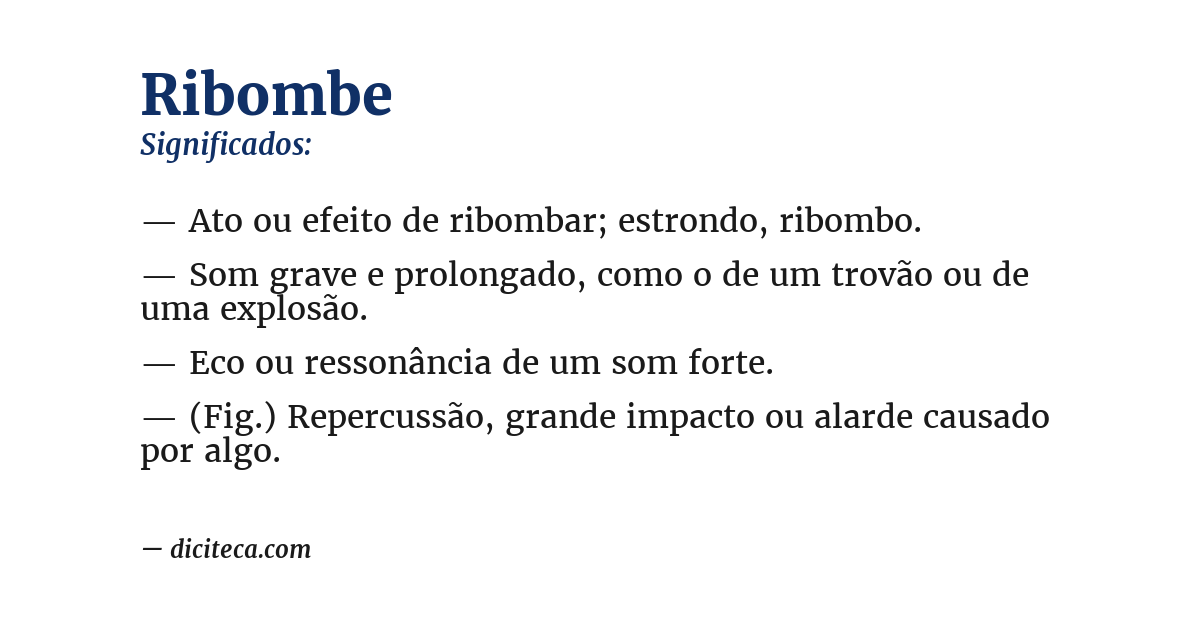 Significado de ribombe
