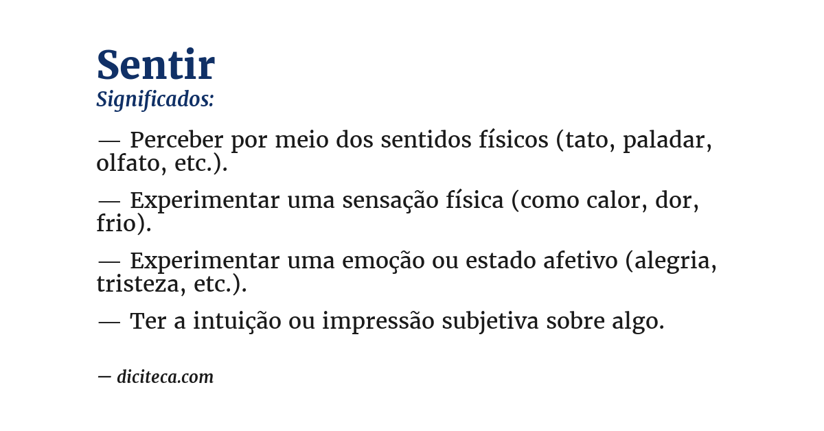 Significado de sentir