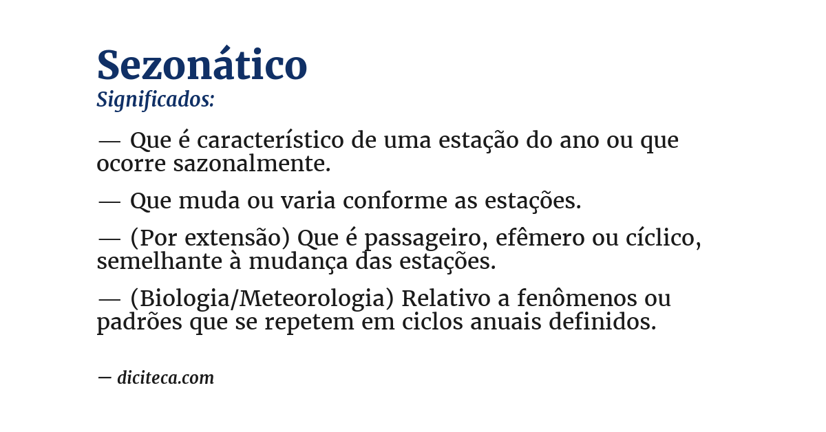 Significado de sezonático