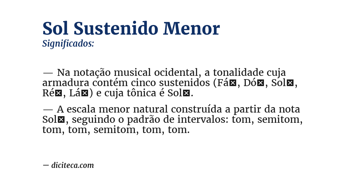 Significado de sol sustenido menor