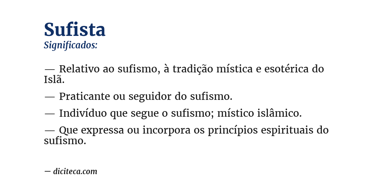 Significado de sufista