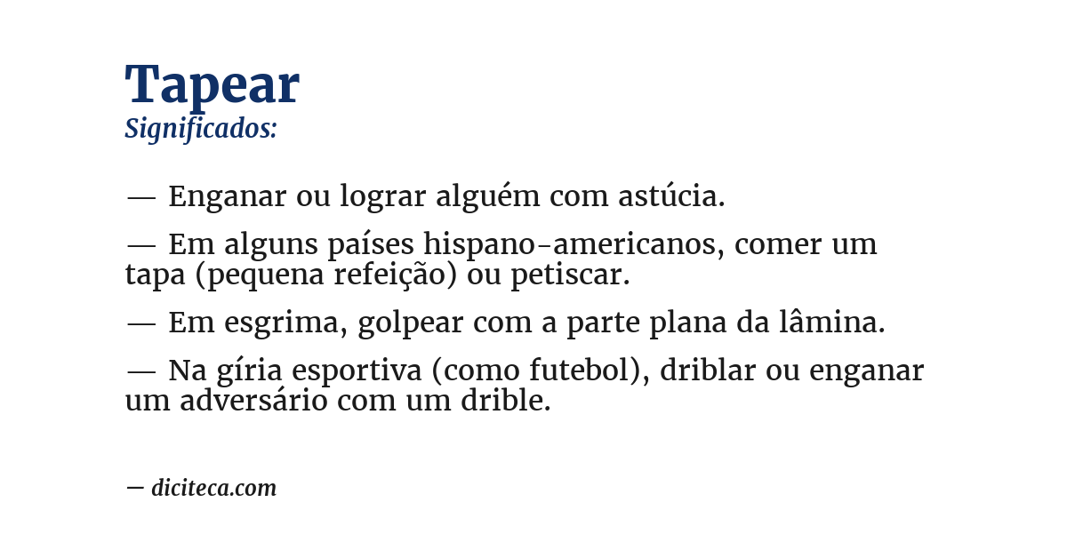 Significado de tapear
