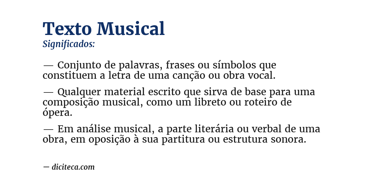Significado de texto musical