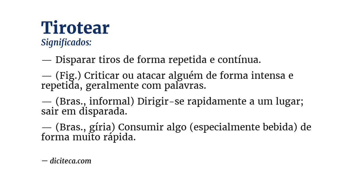 Significado de tirotear