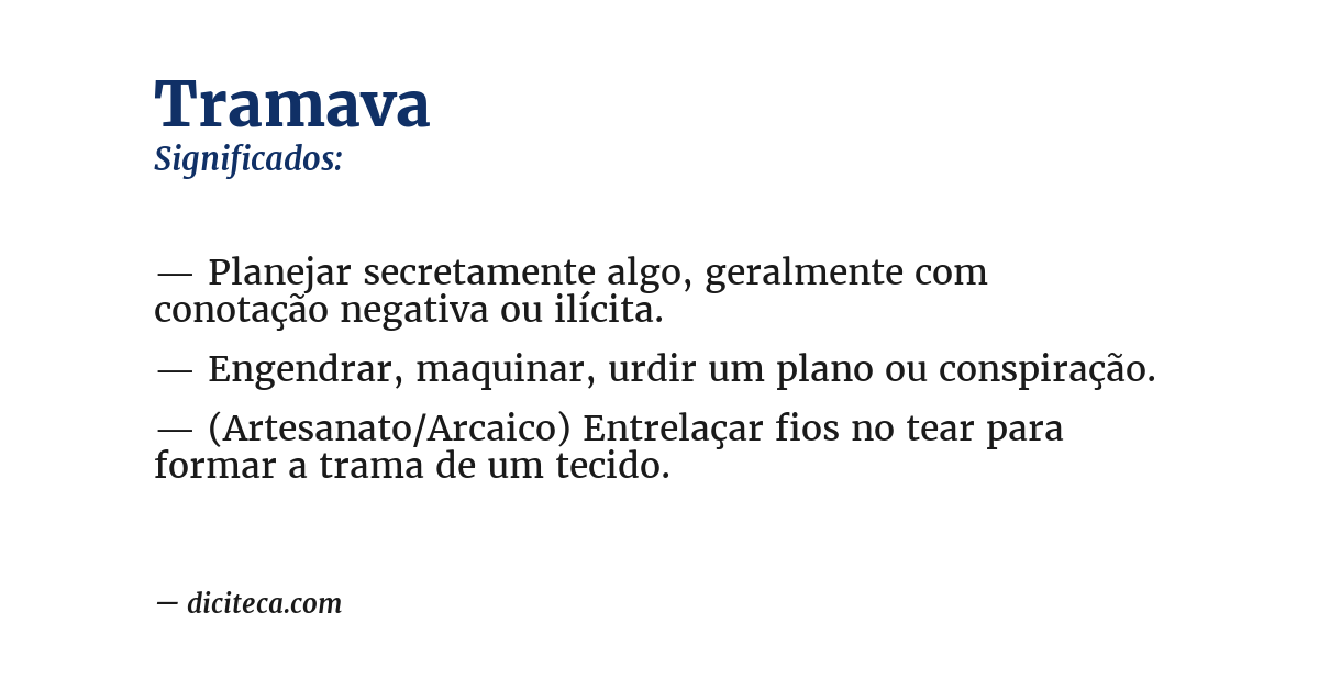 Significado de tramava