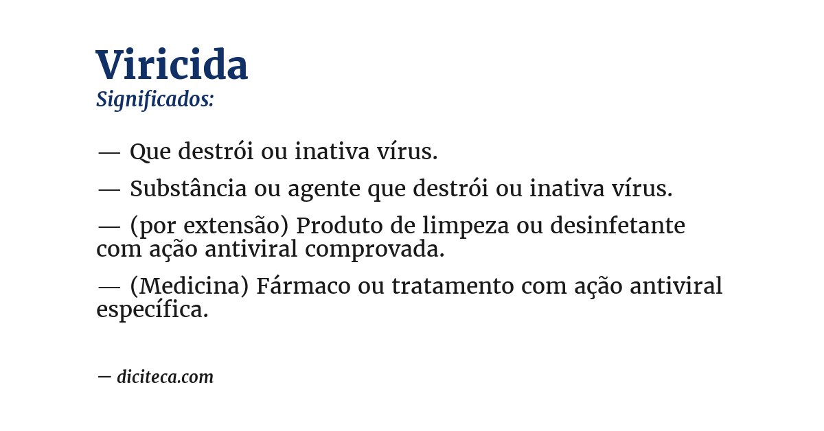 Significado de viricida