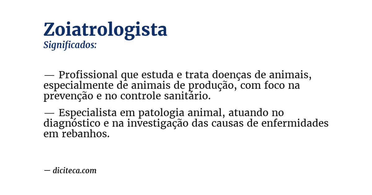 Significado de zoiatrologista
