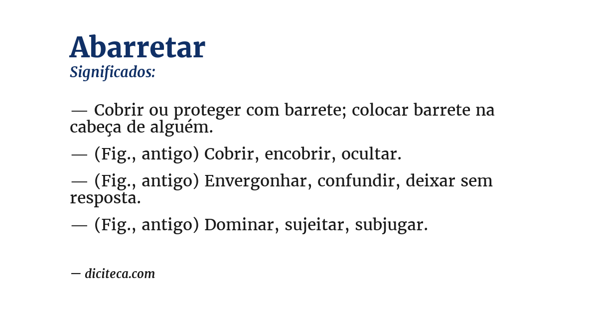 Significado de abarretar