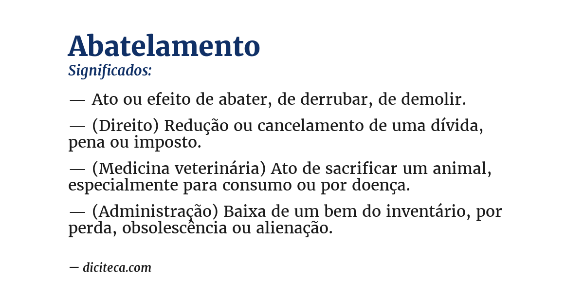 Significado de abatelamento