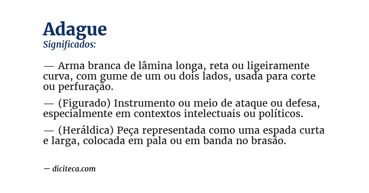 Significado de adague