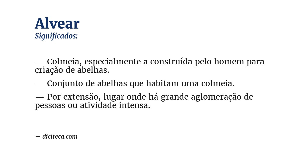 Significado de alvear