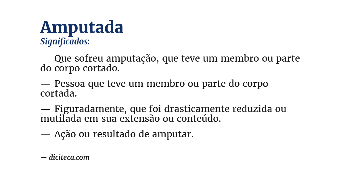 Significado de amputada