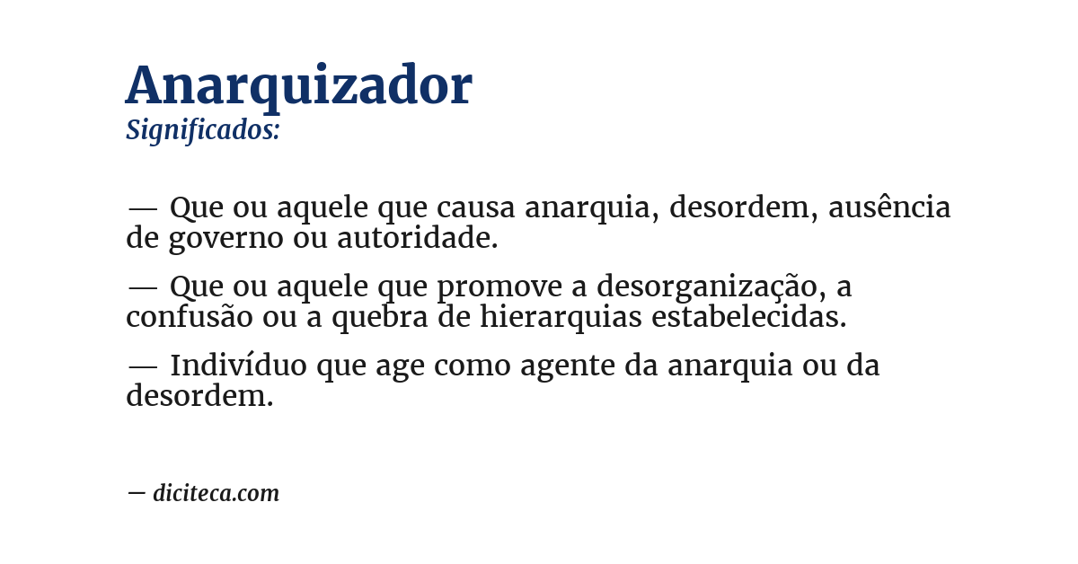 Significado de anarquizador