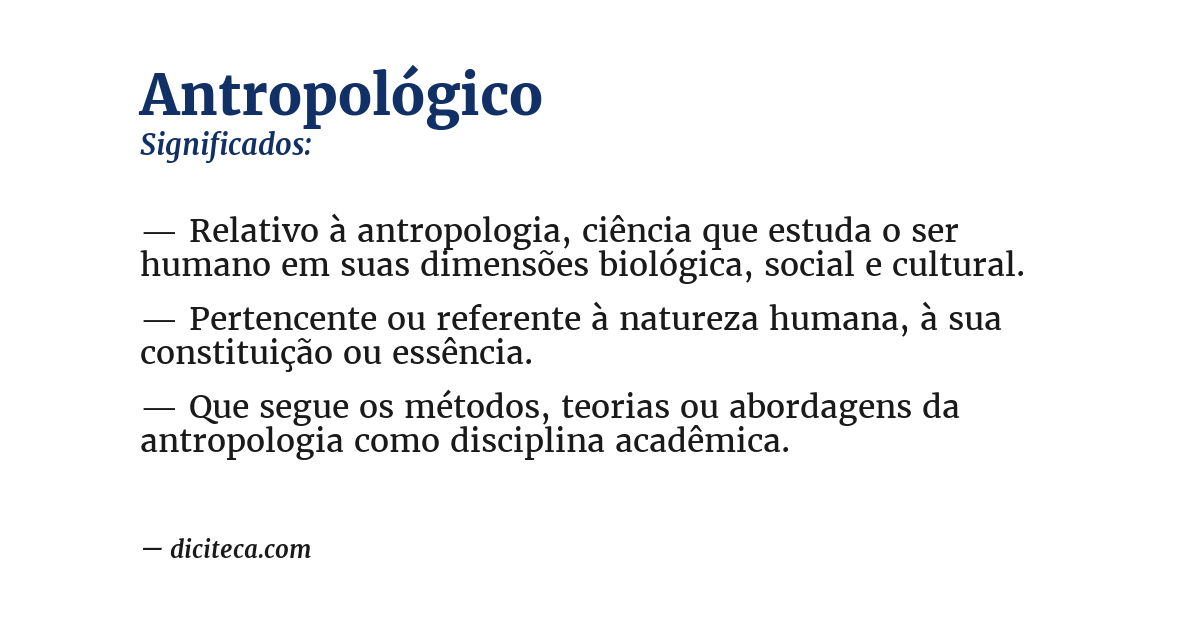 Significado de antropológico
