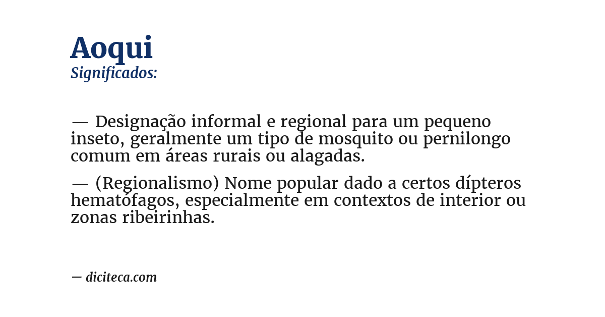 Significado de aoqui