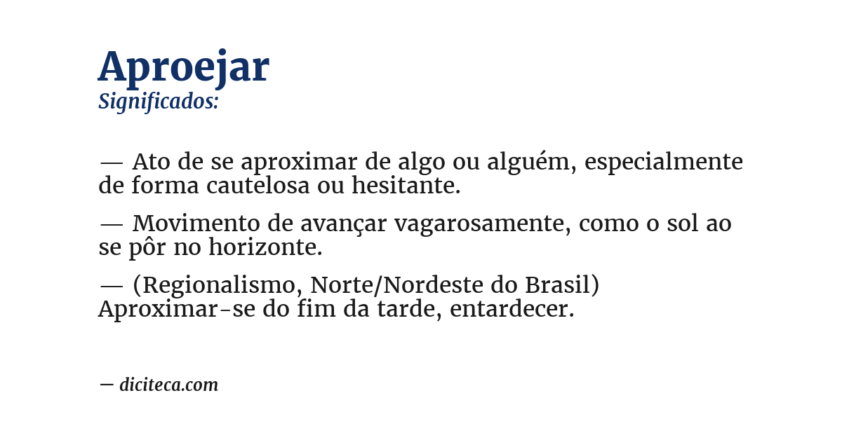 Significado de aproejar