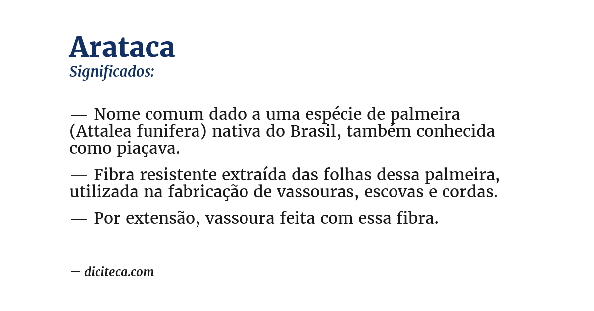 Significado de arataca