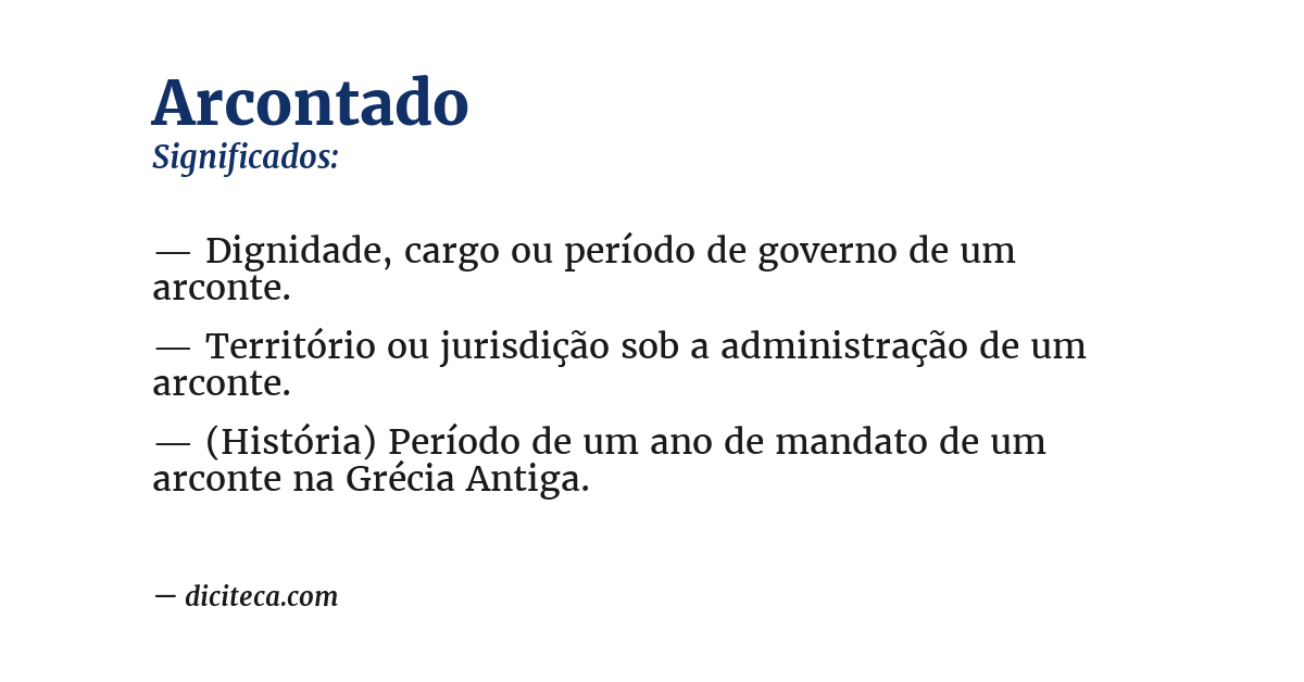 Significado de arcontado