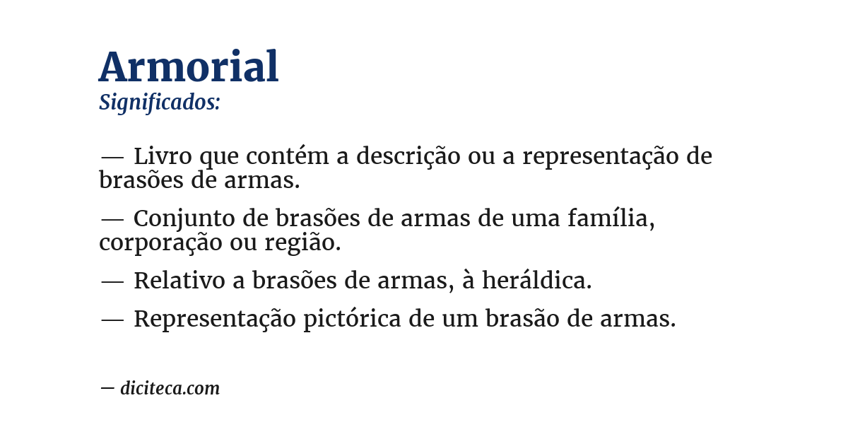 Significado de armorial