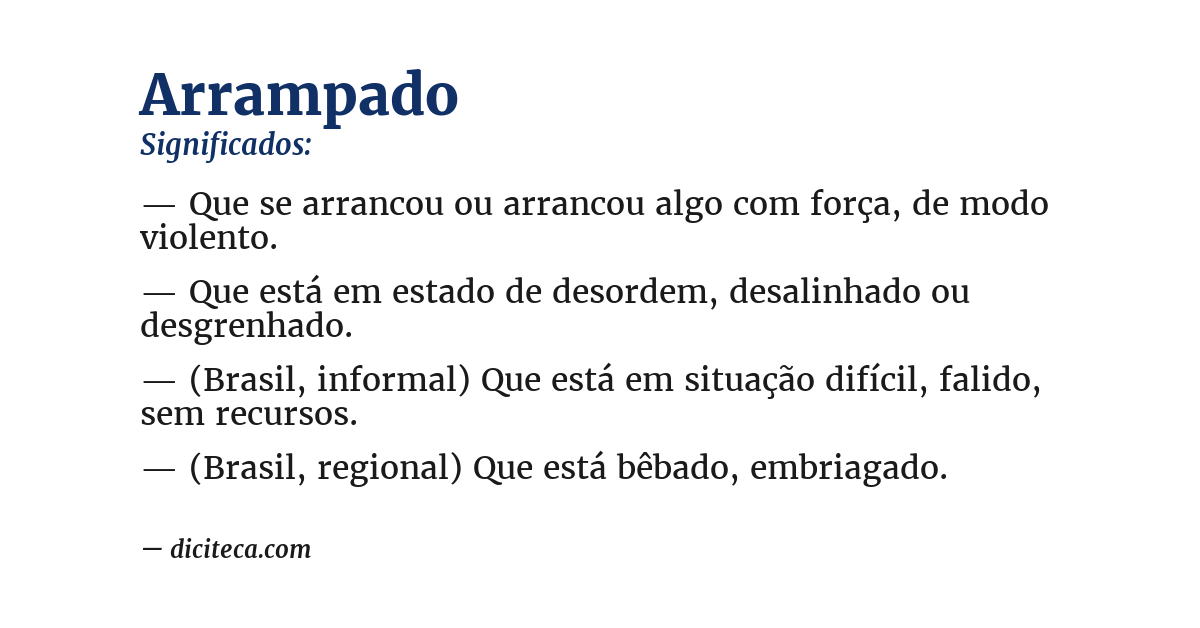 Significado de arrampado