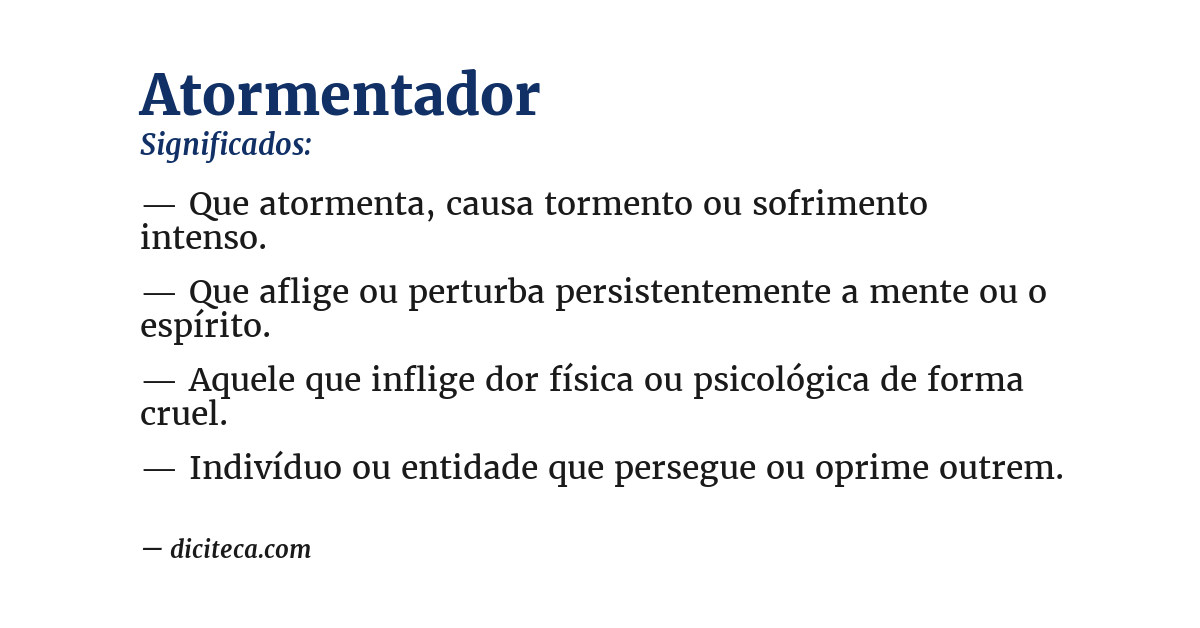 Significado de atormentador