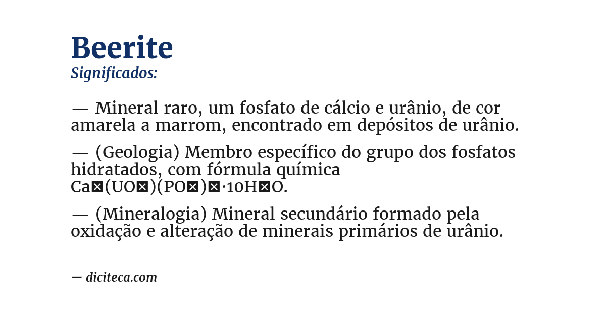 Significado de beerite