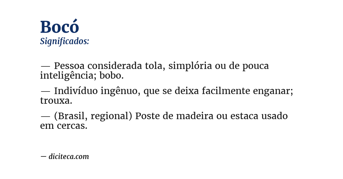 Significado de bocó
