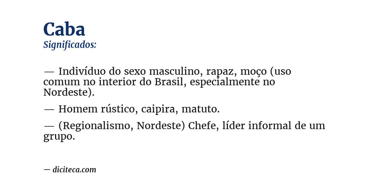 Significado de caba