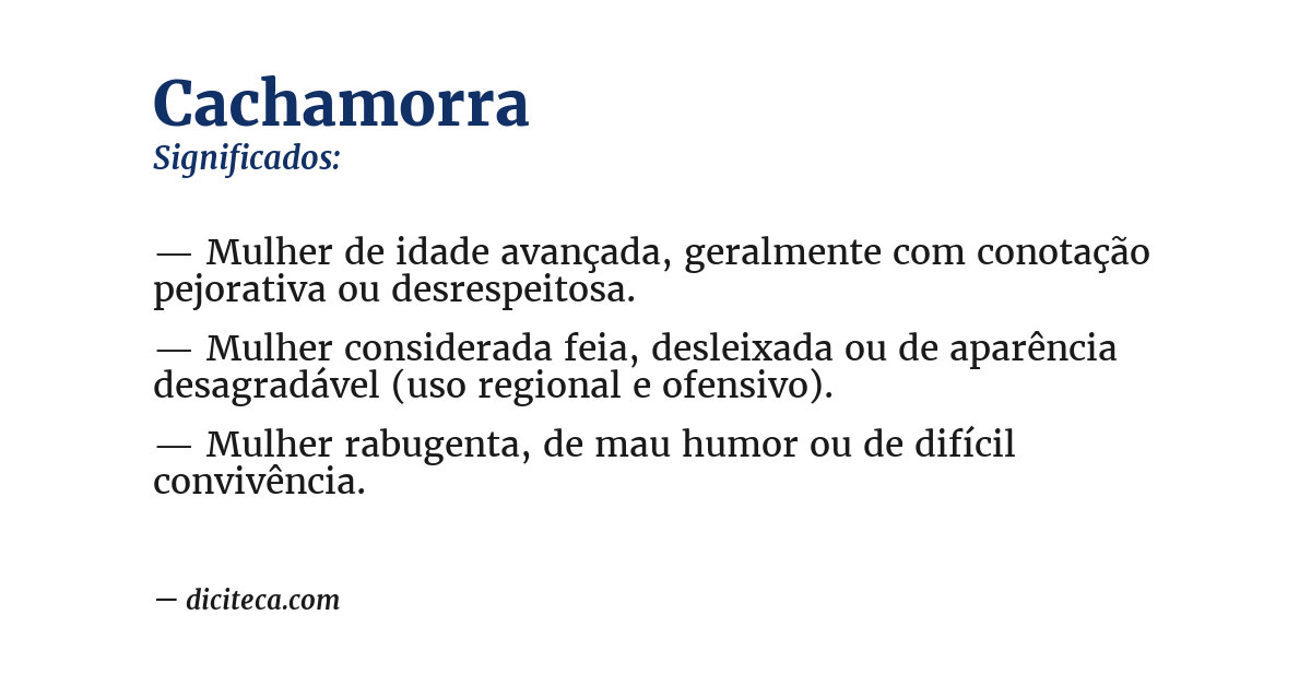 Significado de cachamorra