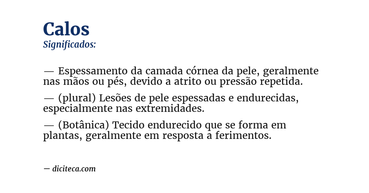 Significado de calos