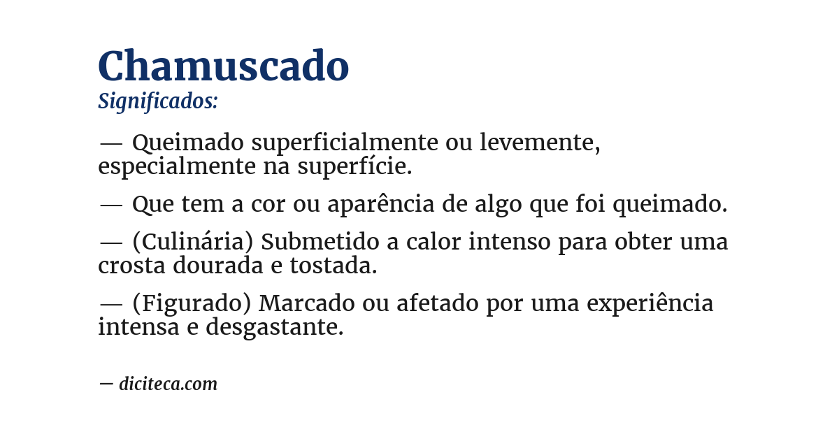 Significado de chamuscado