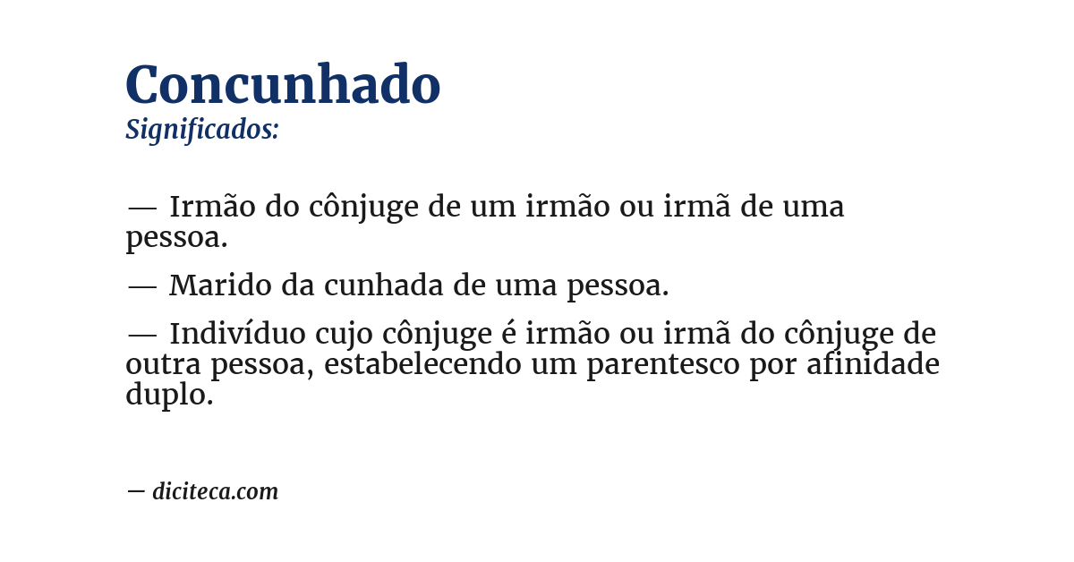 Significado de concunhado