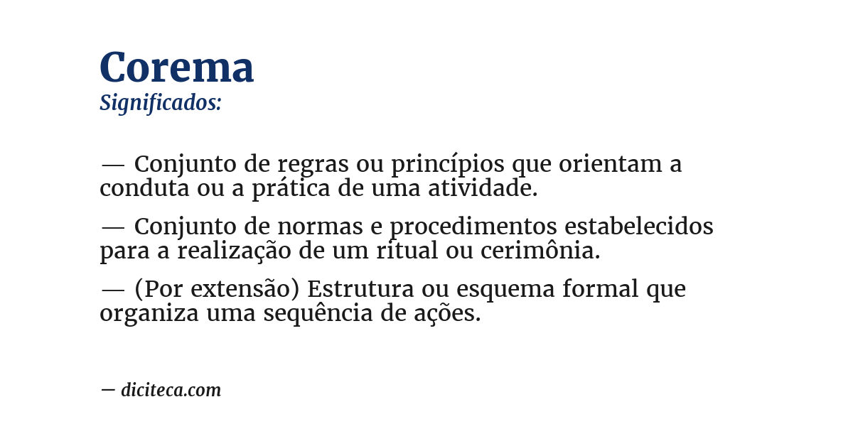 Significado de corema