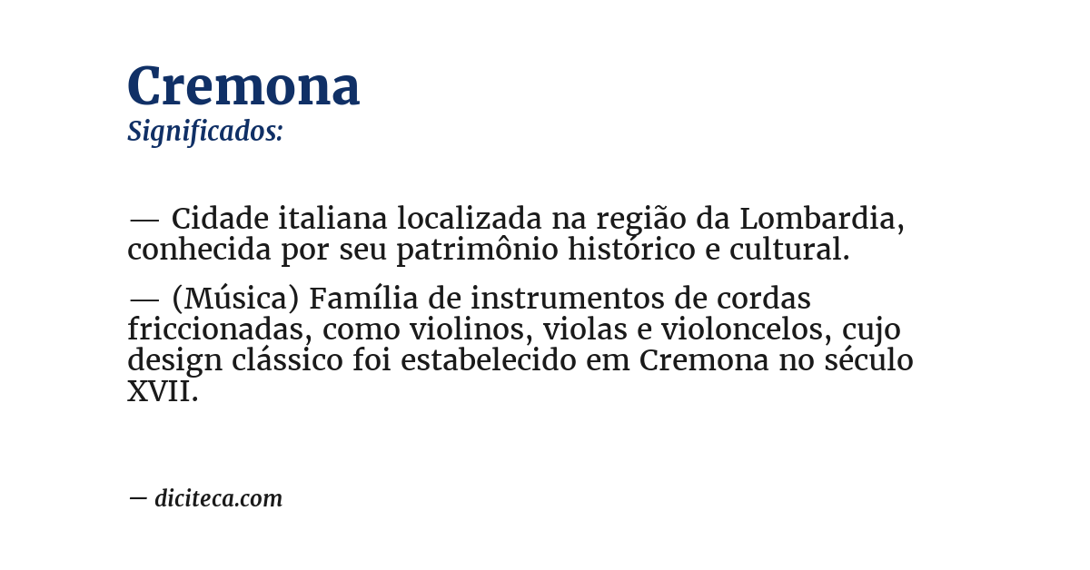 Significado de cremona