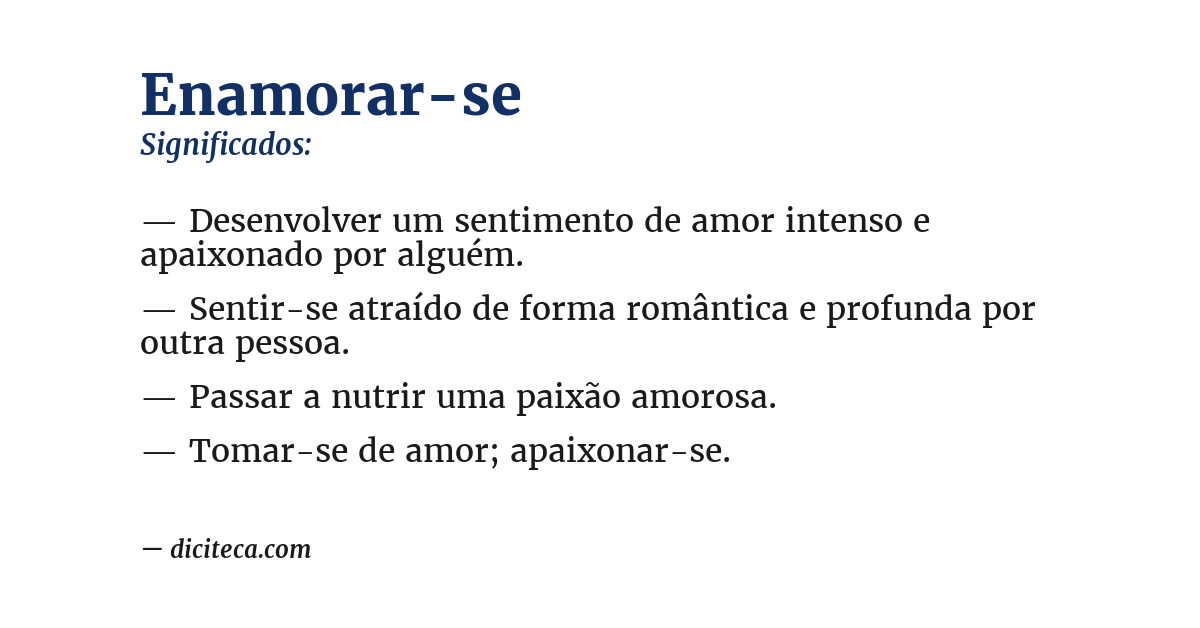 Significado de enamorar-se