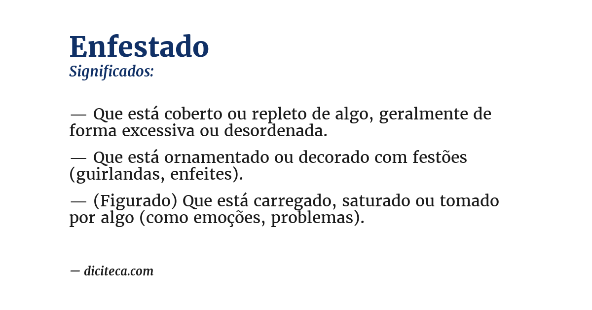 Significado de enfestado