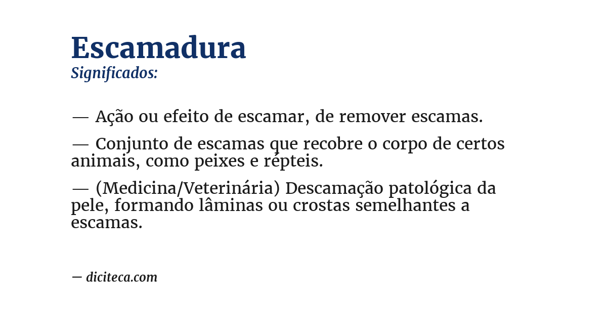 Significado de escamadura
