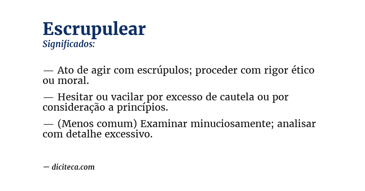 Significado de escrupulear
